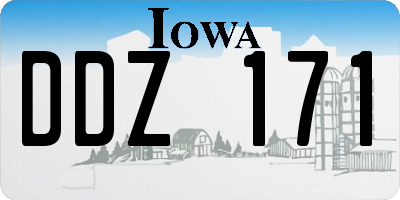 IA license plate DDZ171