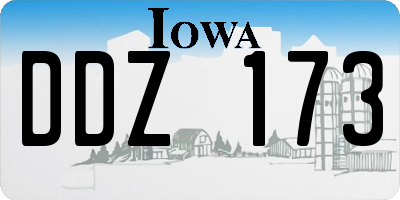 IA license plate DDZ173