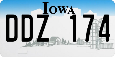 IA license plate DDZ174