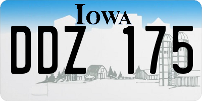 IA license plate DDZ175