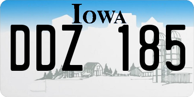 IA license plate DDZ185