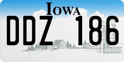IA license plate DDZ186