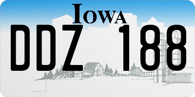 IA license plate DDZ188
