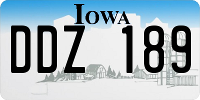 IA license plate DDZ189