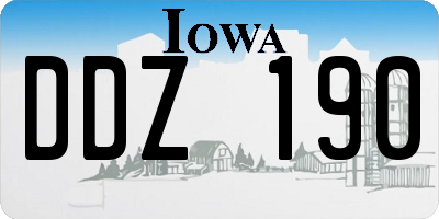IA license plate DDZ190