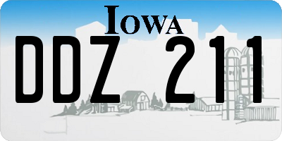 IA license plate DDZ211