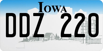 IA license plate DDZ220