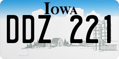 IA license plate DDZ221