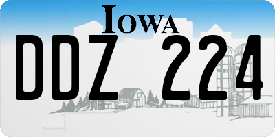 IA license plate DDZ224