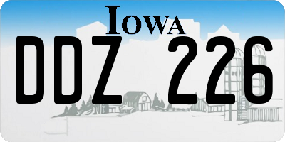 IA license plate DDZ226