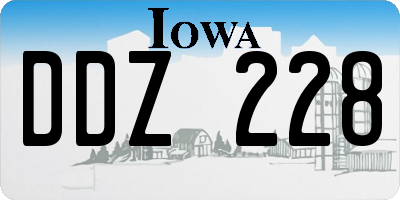 IA license plate DDZ228