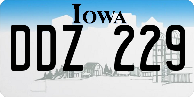 IA license plate DDZ229