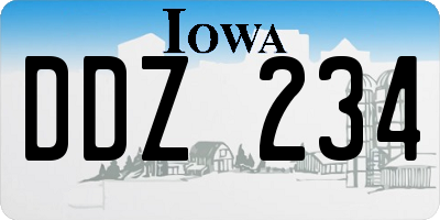 IA license plate DDZ234