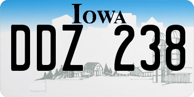 IA license plate DDZ238