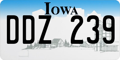 IA license plate DDZ239