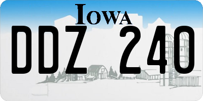 IA license plate DDZ240