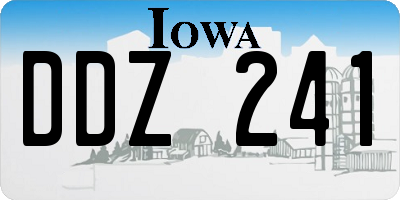IA license plate DDZ241