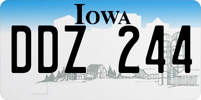 IA license plate DDZ244