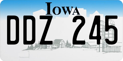 IA license plate DDZ245