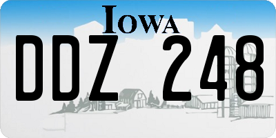 IA license plate DDZ248