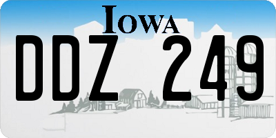 IA license plate DDZ249