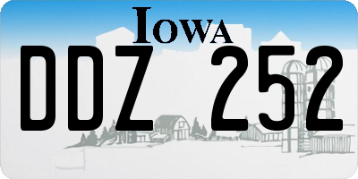 IA license plate DDZ252