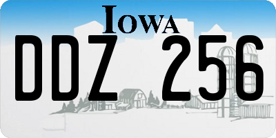 IA license plate DDZ256