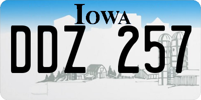 IA license plate DDZ257