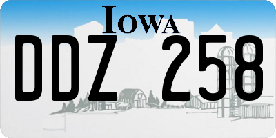 IA license plate DDZ258