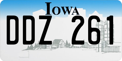 IA license plate DDZ261