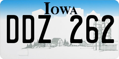 IA license plate DDZ262
