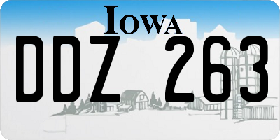 IA license plate DDZ263