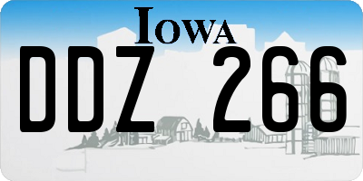 IA license plate DDZ266