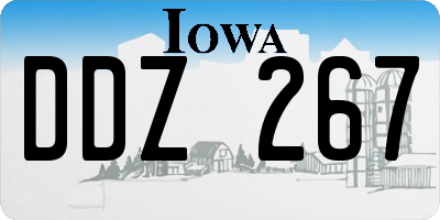 IA license plate DDZ267