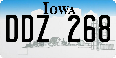 IA license plate DDZ268