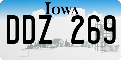 IA license plate DDZ269