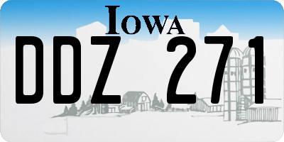IA license plate DDZ271