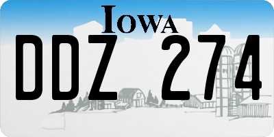 IA license plate DDZ274