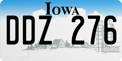 IA license plate DDZ276