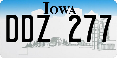 IA license plate DDZ277