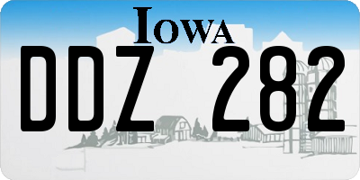 IA license plate DDZ282