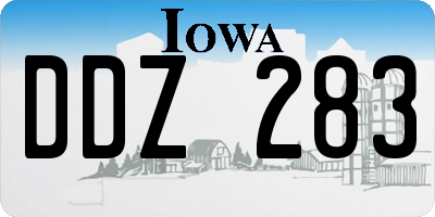 IA license plate DDZ283