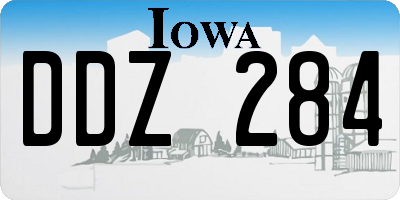 IA license plate DDZ284