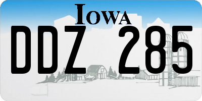 IA license plate DDZ285