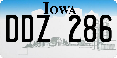 IA license plate DDZ286