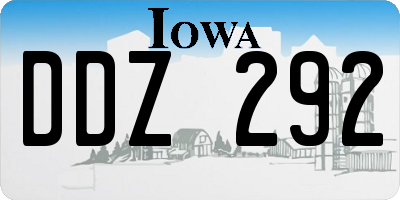 IA license plate DDZ292