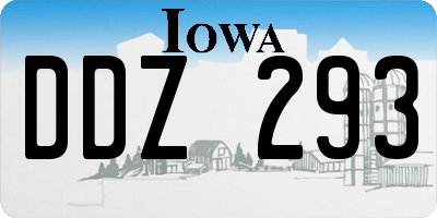 IA license plate DDZ293