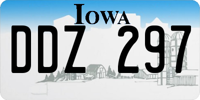 IA license plate DDZ297
