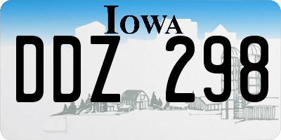 IA license plate DDZ298
