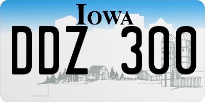 IA license plate DDZ300